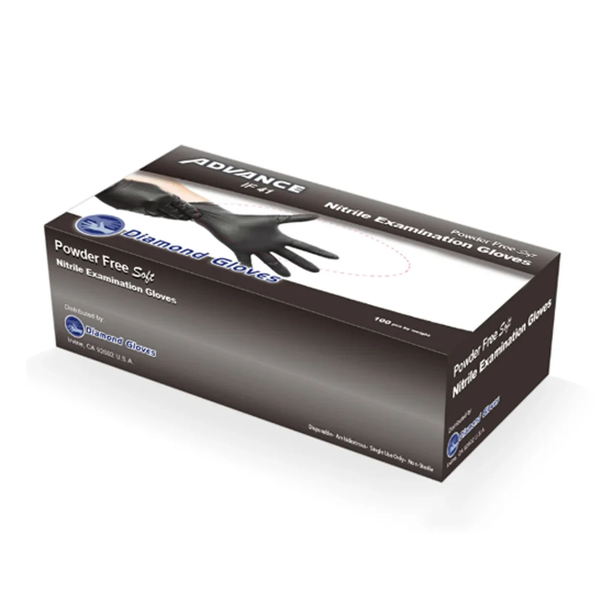 4–4.5 mil Black Nitrile Exam Gloves