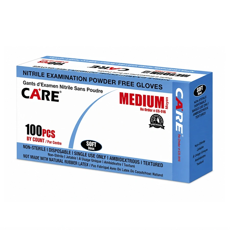 3.5 mil Blue Nitrile Gloves — CARE CS-5 — nitrile gloves from AEKONAMI