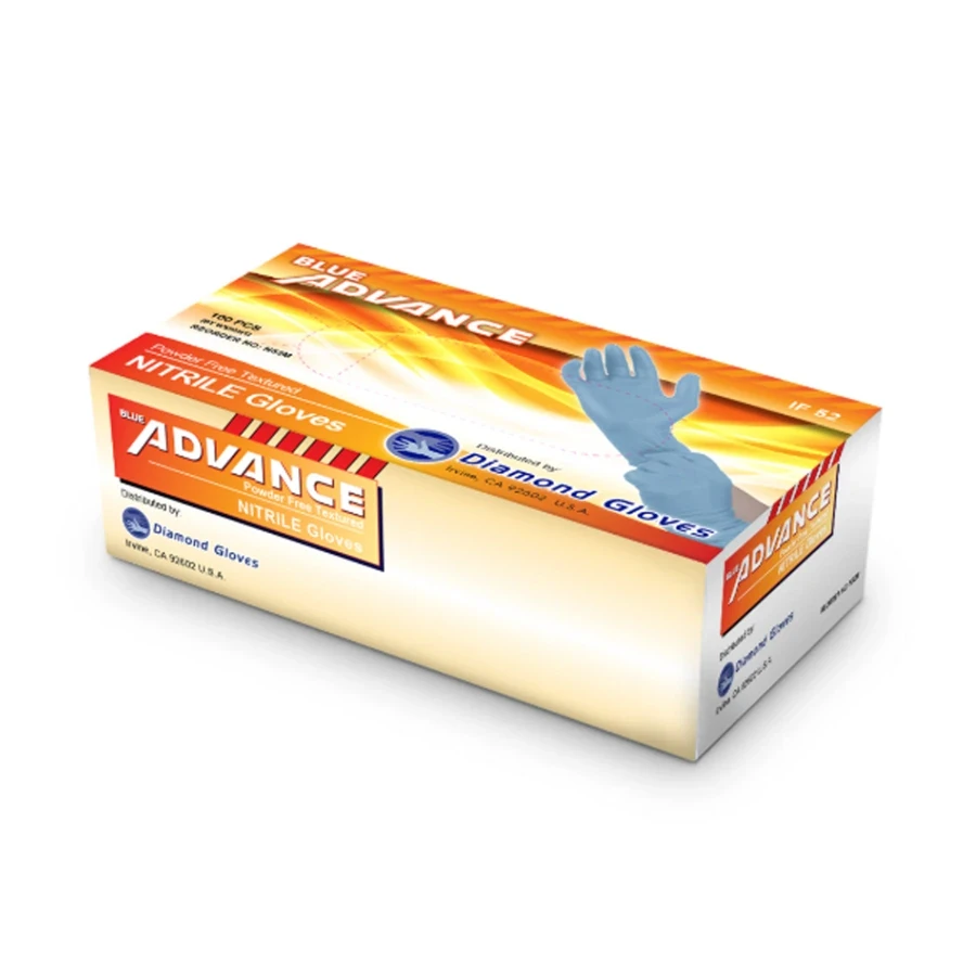 5–6 mil Blue Nitrile — IF52 — blue nitrile gloves from AEKONAMI