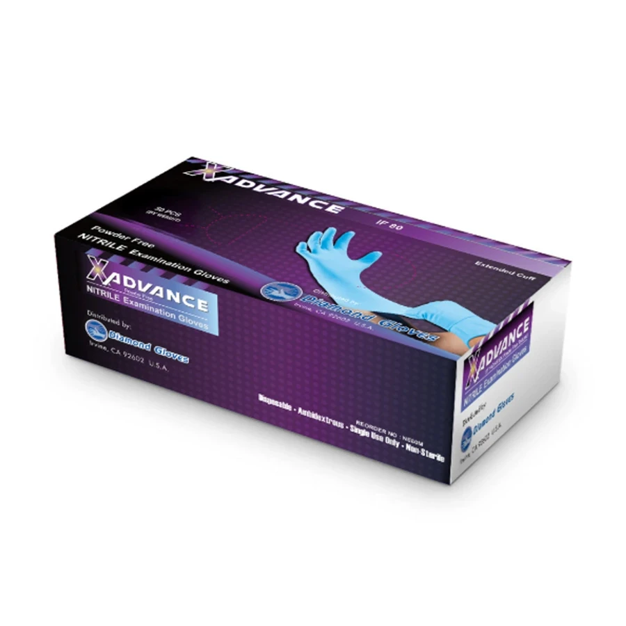 8–10 mil Blue Nitrile — IF80 — blue nitrile gloves from AEKONAMI