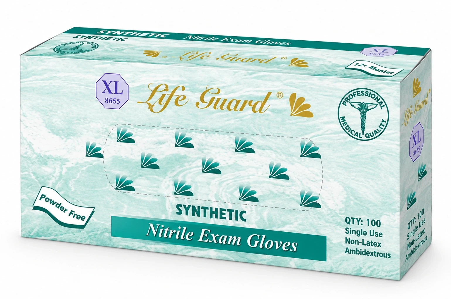LifeGuard #6350 — blue nitrile gloves from AEKONAMI