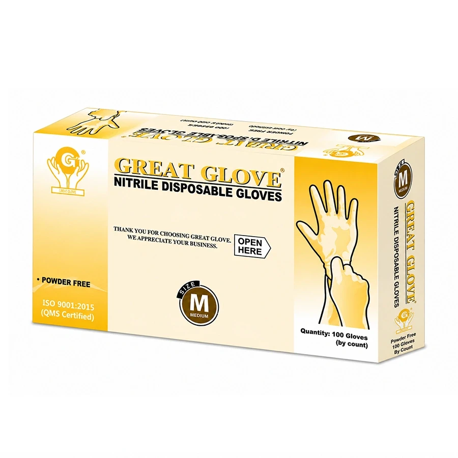 4.5 mil Nitrile Gloves — NM500 — blue nitrile gloves from AEKONAMI