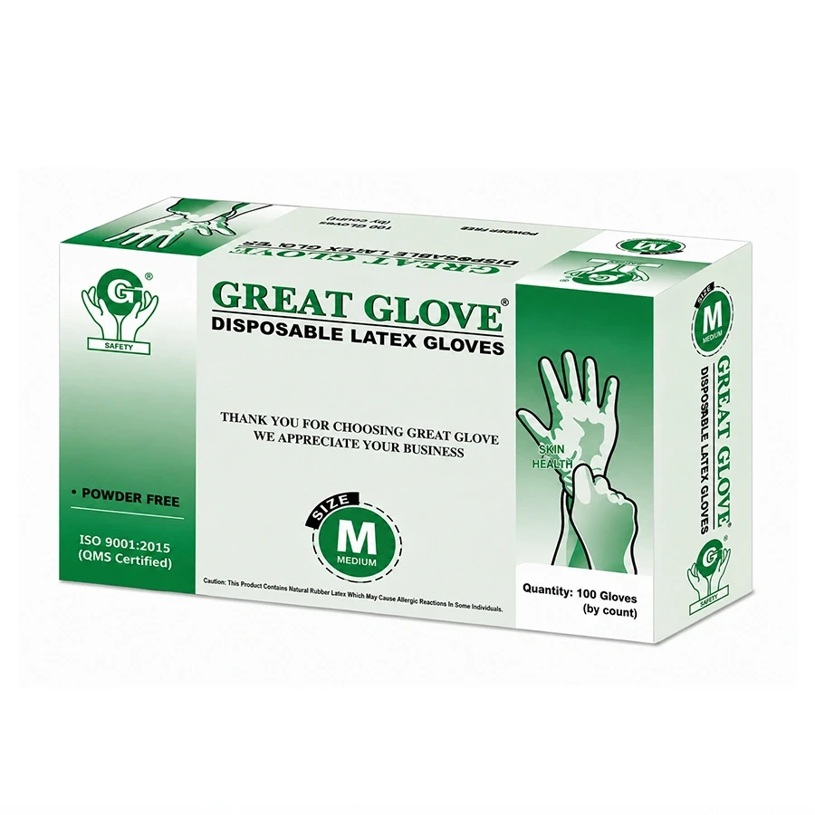 Great Glove Model 200 4.5 mil Latex Powder-Free Gloves — latex gloves from AEKONAMI
