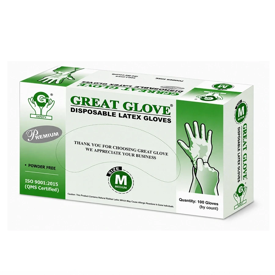 Great Glove PRE200 5 mil Premium Latex Powder-Free Gloves — latex gloves from AEKONAMI