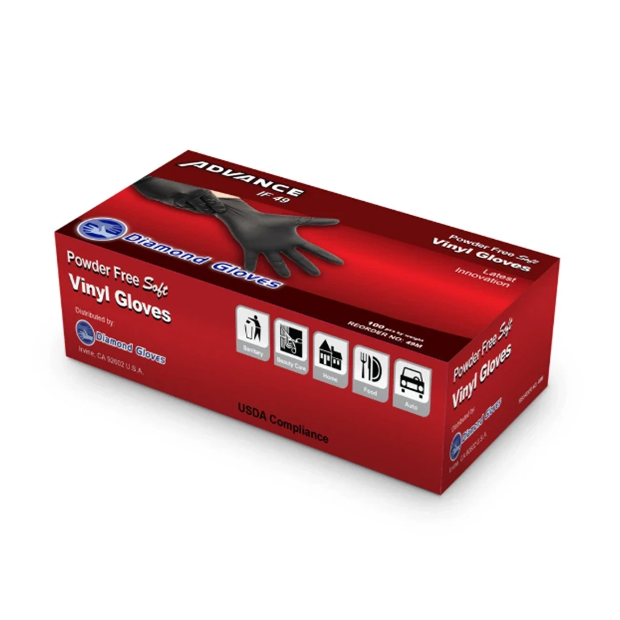 IF49 Black Vinyl Gloves — vinyl gloves from AEKONAMI